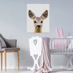 Sienas audekls Small Deer Interjera dekors bērnu istabai - 40 x 30 cm cena un informācija | Dekoratīvās uzlīmes | 220.lv