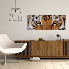 Apdrukāta kanvas sienas māksla Wild Sibīrijas tīģera interjera dekors guļamistabai, viesistabai un birojam - 78 x 30 cm cena un informācija | Gleznas | 220.lv
