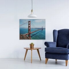 Sienas apdruka Kanvas Sanfrancisko ainava ar tilta iekšējo dekoru - 60 x 40 cm цена и информация | Картины | 220.lv