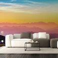Sienas gleznojums ar saulrietu kalnos Tapete ar skaistu ainavu Interjera dekors - 390 x 280 cm