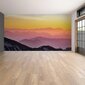 Sienas gleznojums ar saulrietu kalnos Tapete ar skaistu ainavu Interjera dekors - 390 x 280 cm cena un informācija | Dekoratīvās uzlīmes | 220.lv