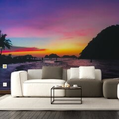 Фотообои с изображением яркого заката на пляже Обои с красивым пейзажем Декор интерьера - 390 х 280 см цена и информация | Декоративные наклейки | 220.lv