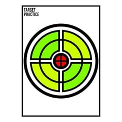 Vinila plakāti Long Range Practice Targets Pistoles mērķu komplekts – 10 gab. (40 x 60 cm) cena un informācija | Dekoratīvās uzlīmes | 220.lv