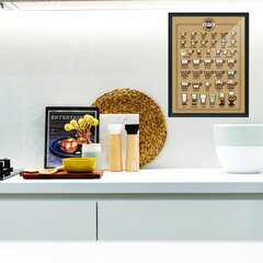 Настенный плакат Кофе меню для кофейни или кухни Декор интерьера - 60 х 43 см цена и информация | Декоративные наклейки | 220.lv