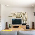 Vinila TV sienas uzlīme zelta krāsas interjera dekors viesistabai vai guļamistabai - 200 x 200 cm
