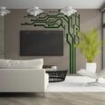 Vinila TV sienas uzlīme zaļā krāsā viesistabas vai guļamistabas interjera dekors - 200 x 200 cm