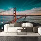Tapetes tilta zelta vārti uz saulrieta fona, tapetes ar skaistu Sanfrancisko ainavu, interjera dekors - 390 x 280 cm cena un informācija | Dekoratīvās uzlīmes | 220.lv