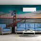 Tapetes tilta zelta vārti uz saulrieta fona, tapetes ar skaistu Sanfrancisko ainavu, interjera dekors - 390 x 280 cm cena un informācija | Dekoratīvās uzlīmes | 220.lv
