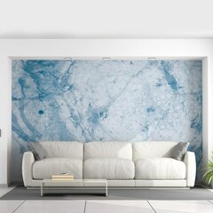 Фотообои с голубым мраморным изображением Обои с эффектом цветного мрамора Декор интерьера  - 390 х 280 см цена и информация | Декоративные наклейки | 220.lv
