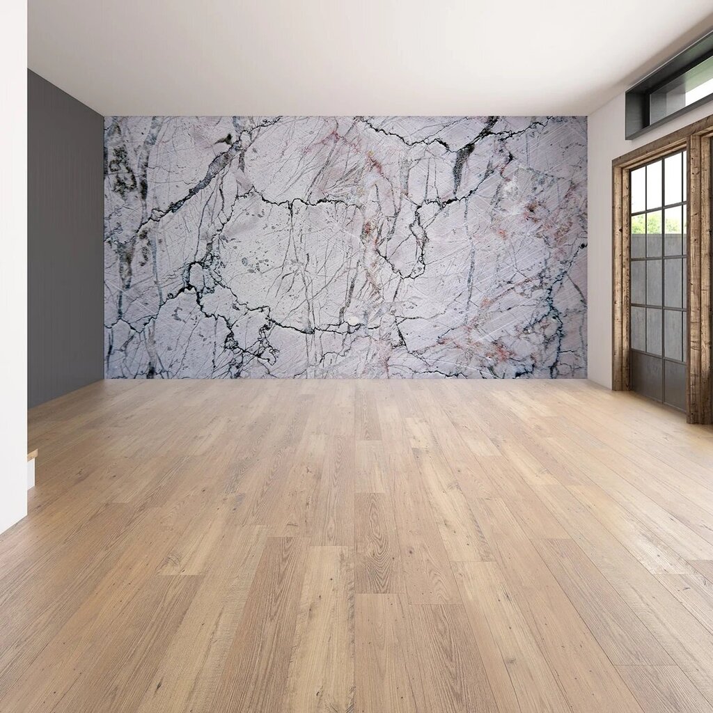 Pelēka marmora fototapete, akmens efekta marmora tapete, interjera dekors - 390 x 280 cm cena un informācija | Dekoratīvās uzlīmes | 220.lv