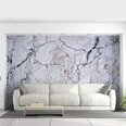 Pelēka marmora fototapete, akmens efekta marmora tapete, interjera dekors - 390 x 280 cm