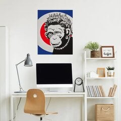 Sienas apdruka Audekls Banksy Monkey Queen, grafiti interjera dekors - 60 x 40 cm цена и информация | Картины | 220.lv