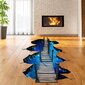 3D grīdas caurumu vinila grīdas uzlīme ar piekaramo tiltu, telpas dizaina interjera dekors - 140 x 114 cm cena un informācija | Dekoratīvās uzlīmes | 220.lv