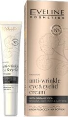 Pretgrumbu acu krēms Eveline Wrinkle Eye and Eyelid Cream With Cica, 20 ml cena un informācija | Acu krēmi, serumi | 220.lv