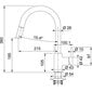 Izlietnes jaucējkrāns Franke Lina, ar izvelkamo dušu, Onyx cena un informācija | Ūdens maisītāji virtuvei | 220.lv