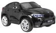 Divvietīgs elektromobilis "BMW X6 XXL", melns cena un informācija | Bērnu elektroauto | 220.lv