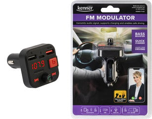 FM modulators Kenner FT-625 BT brīvroku USB-C ātra uzlāde cena un informācija | FM Modulatori | 220.lv