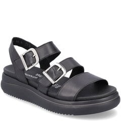 Rieker sieviešu melnas sandales SANDALS cena un informācija | Sieviešu sandales | 220.lv