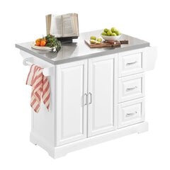 Кухонный шкафчик SoBuy FKW41-WN, белый/коричневый цена и информация | Кухонные шкафчики | 220.lv