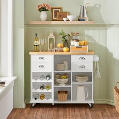 Кухонный шкафчик SoBuy KNL03-WN, белый цена и информация | Кухонные шкафчики | 220.lv