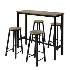 Комплект кухонной мебели из 5 предметов SoBuy OGT22-SCH, коричневый цвет цена и информация | Комплекты мебели для столовой | 220.lv
