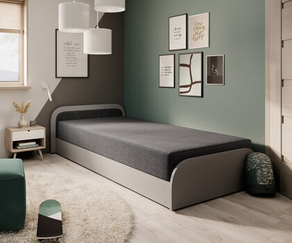 Кровать NORE Parys Sawana 05, 90x200 см, серый цвет цена и информация | Кровати | 220.lv
