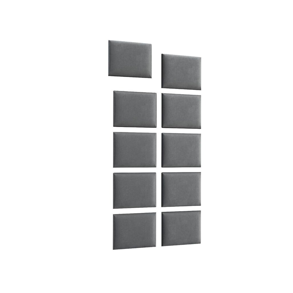 Mīksto sienu plākšņu komplekts NORE Quadratta Monolith 85, pelēks цена и информация | Mīkstie sienas paneļi | 220.lv