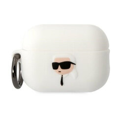 Беспроводные наушники Karl Lagerfeld 3D Logo NFT Choupette TPU Case for Airpods 1|2 White цена и информация | Аксессуары для наушников | 220.lv