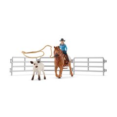 Всадник на лошади с теленком Farm World Schleich цена и информация | Игрушки для девочек | 220.lv