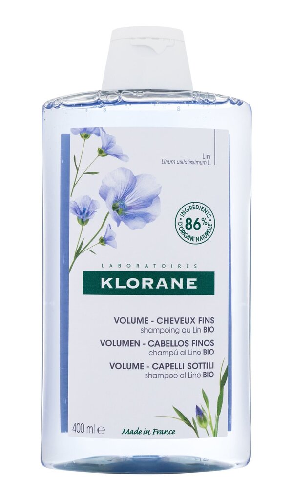 Matu šampūns ar linšķiedru Klorane, 400 ml цена и информация | Šampūni | 220.lv