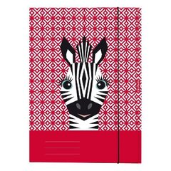 Herlitz Mape ar gumijas joslu, A4 - Cute Animals / Zebra cena un informācija | Kancelejas preces | 220.lv