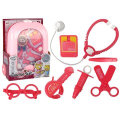 LeanToys Doctor spēļu komplekts ar čemodānu, rozā cena un informācija | Rotaļlietas meitenēm | 220.lv