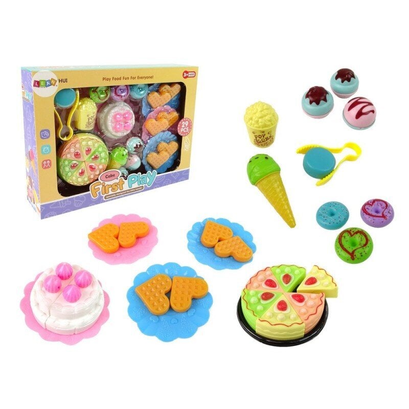 Rotaļu kūku komplekts LeanToys, 29 daļas цена и информация | Rotaļlietas meitenēm | 220.lv