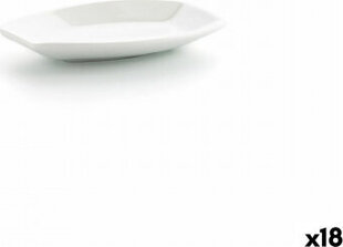 Ariane Uzkodu paplāte Ariane Alaska 9,6 x 5,9 cm Mini Ovāls Keramika Balts (10 x 7,4 x 1,5 cm) (18 gb.) cena un informācija | Trauki, šķīvji, pusdienu servīzes | 220.lv