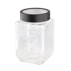 Stikla konteins ar melnu vāku 700ml цена и информация | Посуда для хранения еды | 220.lv