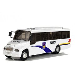Policijas autobuss ar skaņu Lean Toys, balts cena un informācija | Rotaļlietas zēniem | 220.lv