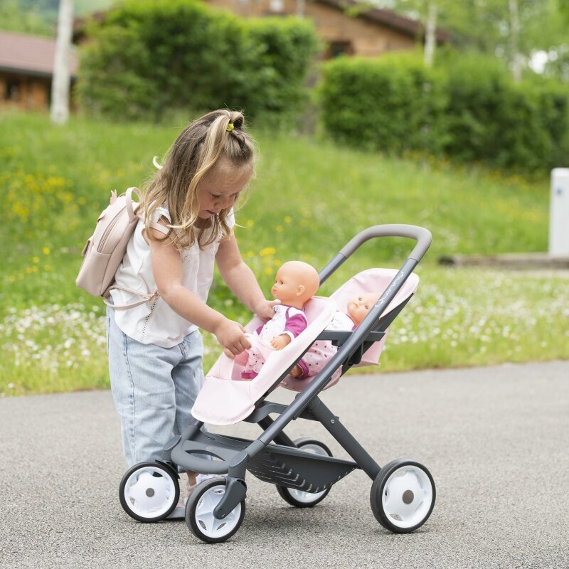 Leļļu rati dvīņiem Maxi Cosi Quinny - Smoby cena un informācija | Rotaļlietas meitenēm | 220.lv