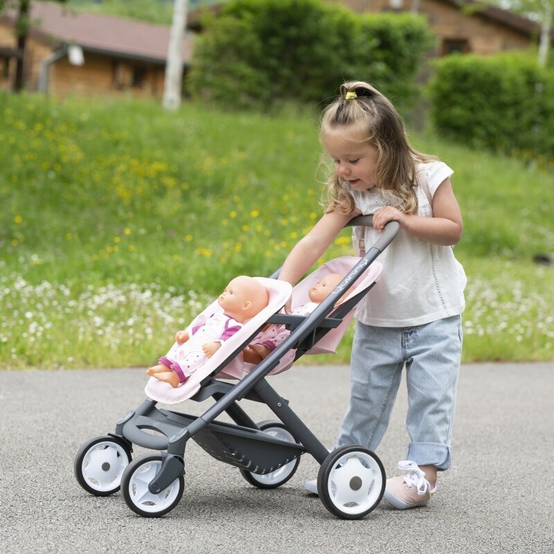 Leļļu rati dvīņiem Maxi Cosi Quinny - Smoby cena un informācija | Rotaļlietas meitenēm | 220.lv