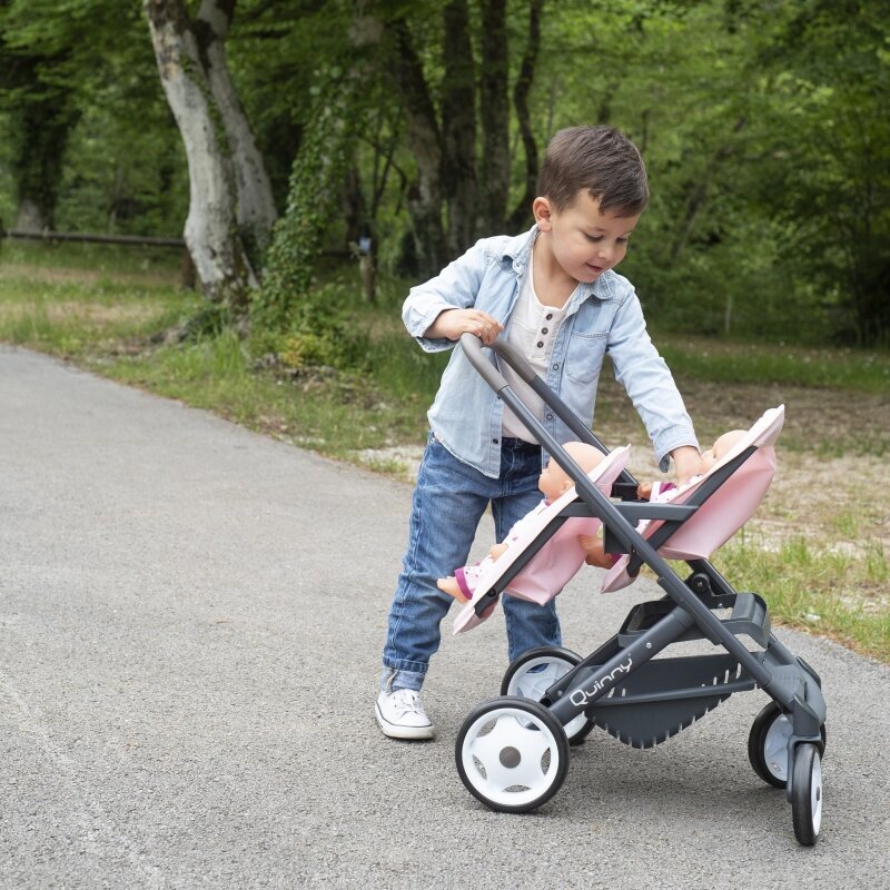 Leļļu rati dvīņiem Maxi Cosi Quinny - Smoby cena un informācija | Rotaļlietas meitenēm | 220.lv