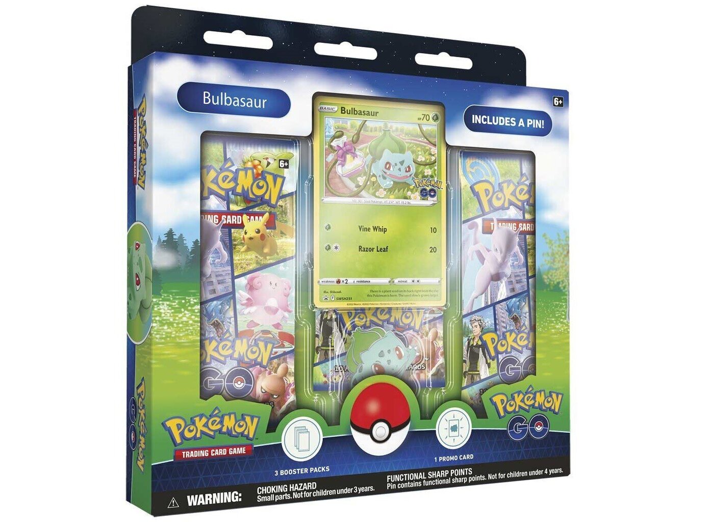 Kāršu spēle Pokemon TCG — Pokemon GO Pin Collection — Bulbasaur cena un informācija | Galda spēles | 220.lv