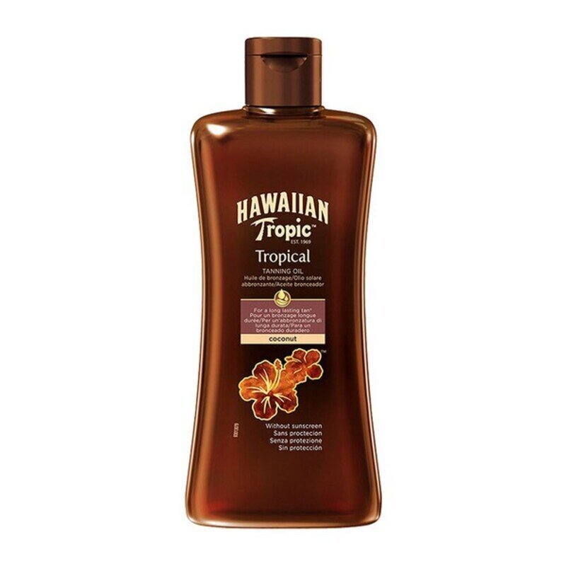 Iedeguma eļļa Hawaiian Tropic Tanning Oil SPF 0, 200 ml cena un informācija | Sauļošanās krēmi | 220.lv