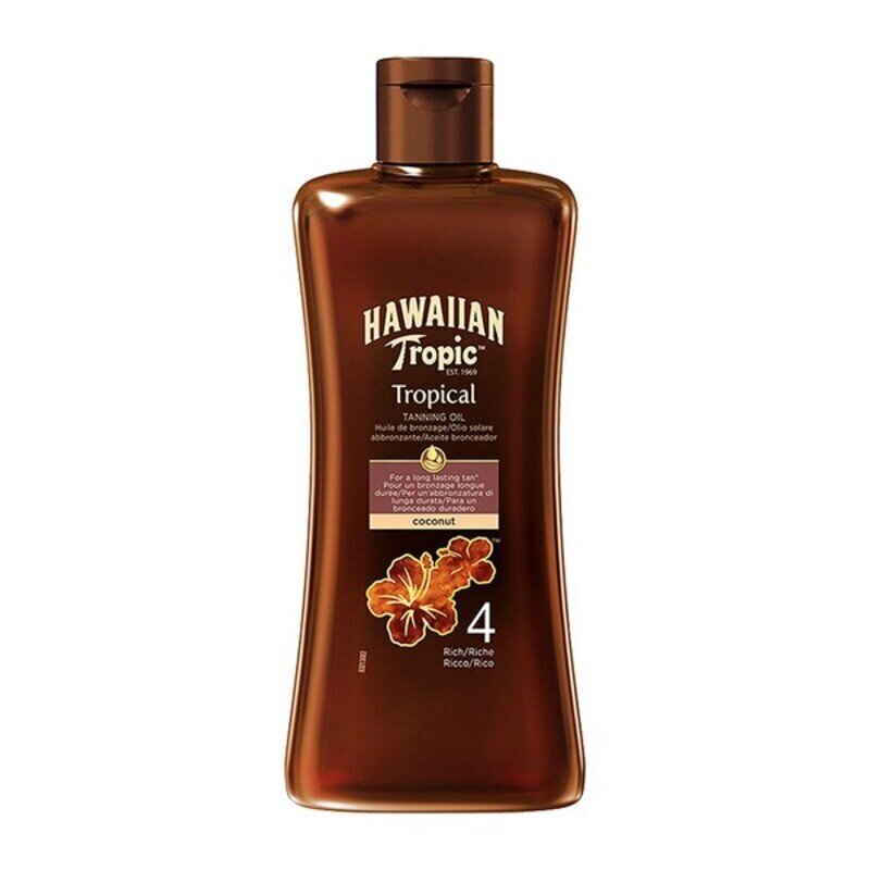 Iedeguma eļļa Hawaiian Tropic Tanning Oil SPF 0, 200 ml cena un informācija | Sauļošanās krēmi | 220.lv