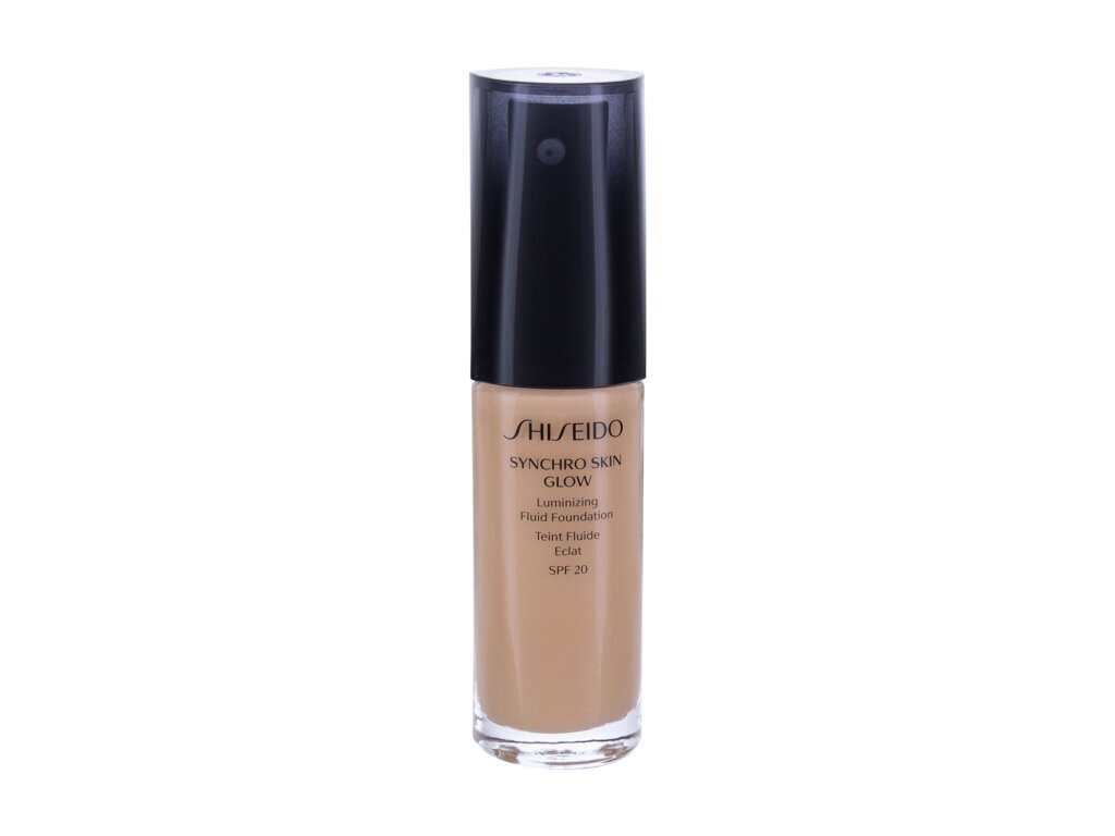 Grima pamats Shiseido Liquid Synchro Skin Glow SPF 20 (Luminizing Fluid Foundation) 30 ml, Golden 4 #E0B485 cena un informācija | Grima bāzes, tonālie krēmi, pūderi | 220.lv