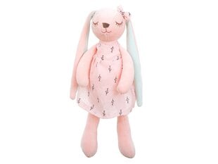 Плюшевый кролик, розовый, 35 см цена и информация | Игрушки для малышей | 220.lv