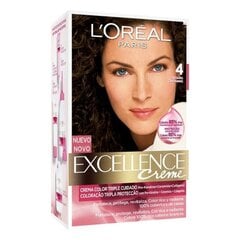 L'oreal Make Up Noturīga Krāsa Excellence L'Oreal Make Up Brūns Nº 4 цена и информация | Краска для волос | 220.lv