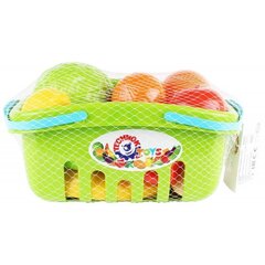Игрушечная корзина для покупок с фруктами и овощами, зеленая цена и информация | Игрушки для девочек | 220.lv
