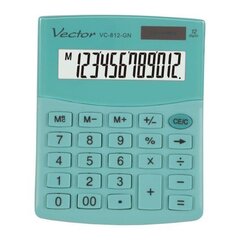 Kalkulators Vector VC-812 GN cena un informācija | Kancelejas preces | 220.lv