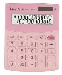 VEKTORA BIROJA KALULĀTORS KAV VC-812 PK PINK cena un informācija | Kancelejas preces | 220.lv