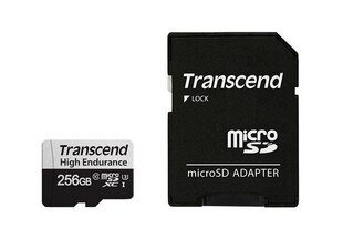 Карта памяти Transcend microSDXC 350V 256GB Class 10 UHS-I U1 цена и информация | Карты памяти для фотоаппаратов | 220.lv