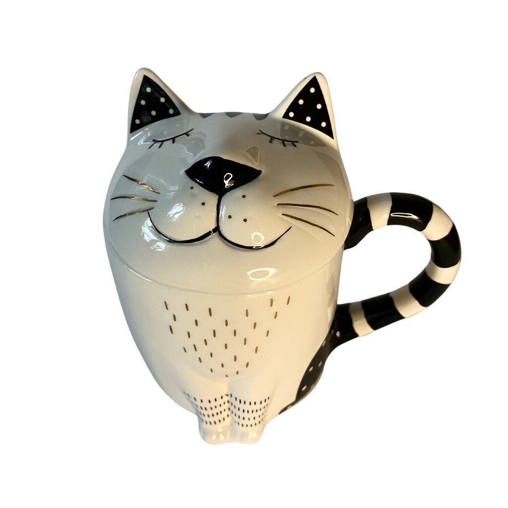Keramikas krūze - kaķis, 300ml cena un informācija | Glāzes, krūzes, karafes | 220.lv